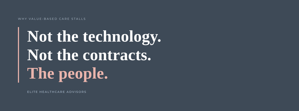 Pull quote: Not the technology. Not the contracts. The people.